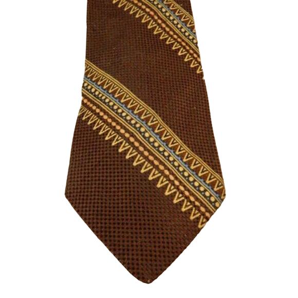 Wide Brown Vintage Tie, Dark Brown Towncraft Par Excellence, Penneys Tie - Picture 6 of 7